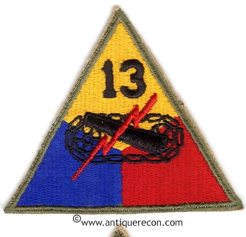 US ARMY 13th ARMORED DIVISION PATCH