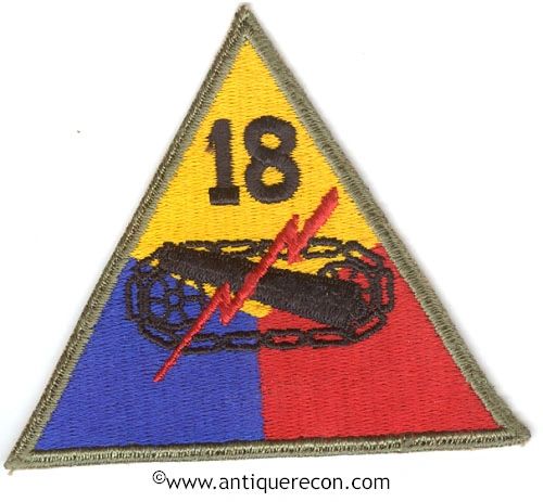 US ARMY 18th ARMORED DIVISION PATCH