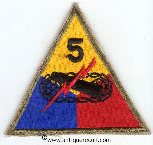 US ARMY 5th ARMORED DIVISION PATCH