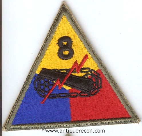 US ARMY 8th ARMORED DIVISION PATCH