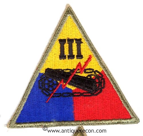 US ARMY III ARMORED CORPS PATCH