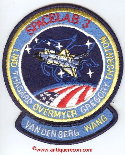 NASA CHALLENGER STS-51B SPACELAB 3 MISSION PATCH