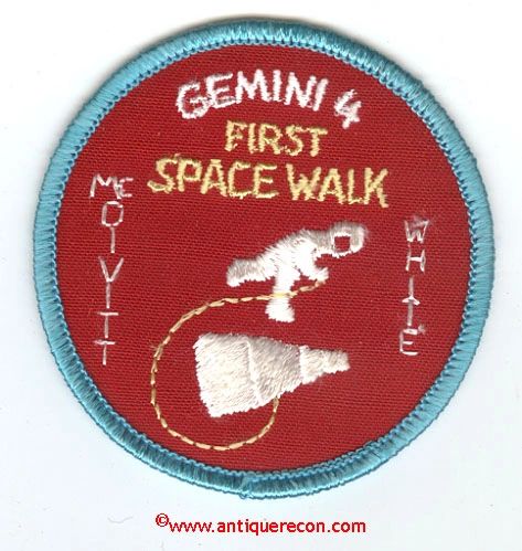 NASA GEMINI 4 MISSION PATCH - FIRST SPACE WALK