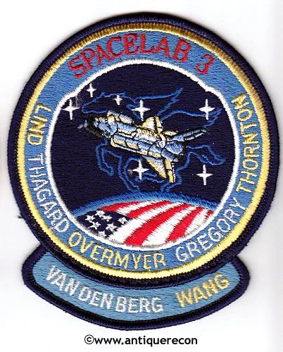 NASA SHUTTLE CHALLENGER SPACELAB 3 MISSION 51-B PATCH