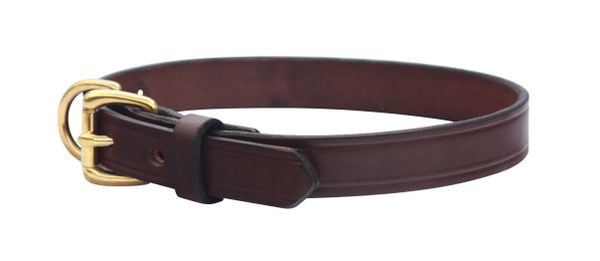 plain leather dog collar