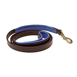 1" x 5 foot HAVANA BROWN Padded Leather Dog Leash
