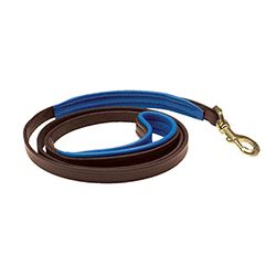 1/2" x 5 foot Skinny HAVANA BROWN Padded Leather Dog Leash