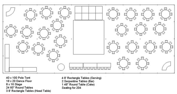 40 x 100 Pole Tent | Occasions Event Designs