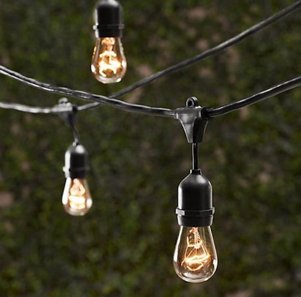 Brightech Ambience Pro Edison Black LED Waterproof String Lights