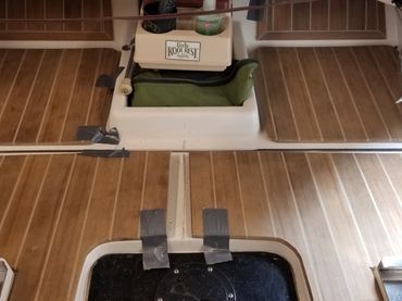 Custom Teak boat flooring.
