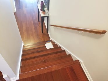 Fossilized Bamboo flooring and staircase in Palatine.