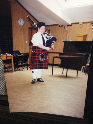 My first ever public performance, aged 10 at the RSPBA Summer School in Glasgow. 