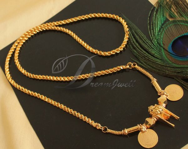 BEAUTIFUL GOLD TONE SOUTH INDIAN MANGALSUTRA DJ26721 | Temple, Matt