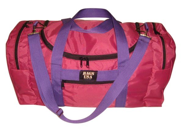 Triple Carry On Weekend, Gym Or Beach Bag With U Opening Easy Excess Made In USA.