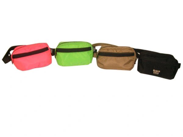 Fanny Pack Square Shape With Front Zipper Pocket Made In USA.