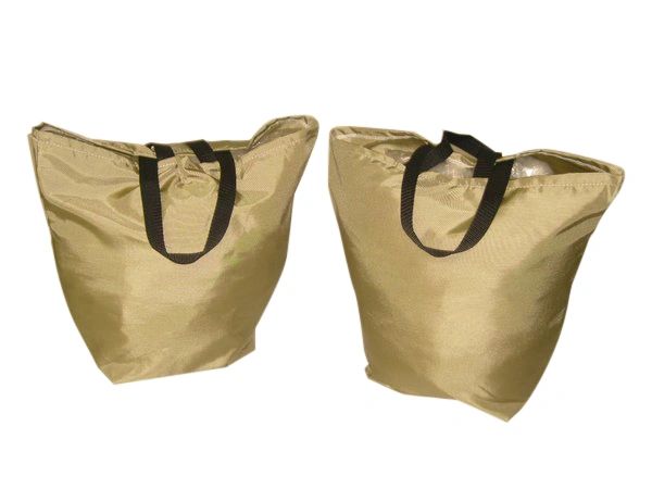 2 Packs Wide Bottom Reusable Tough Grocery Bag Strong Durable Made In USA.