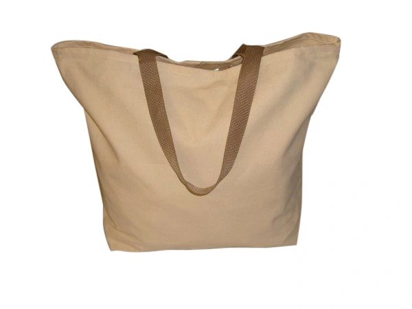 Shopping Tote 10 oz. Canvas Open Top Reusable Bag Made In USA.