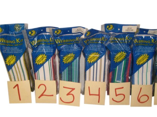 Details about   Wellington Lawn chair webbing 72ft new BLUE  RED YELLOW 2 1/4 inches wide 