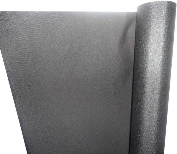 Fabric, Black 600x300 Denier PVC-Coated Polyester Fabric by The Yard.