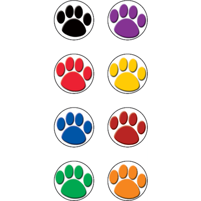 Colorful Paw Prints Mini Stickers 528 Count