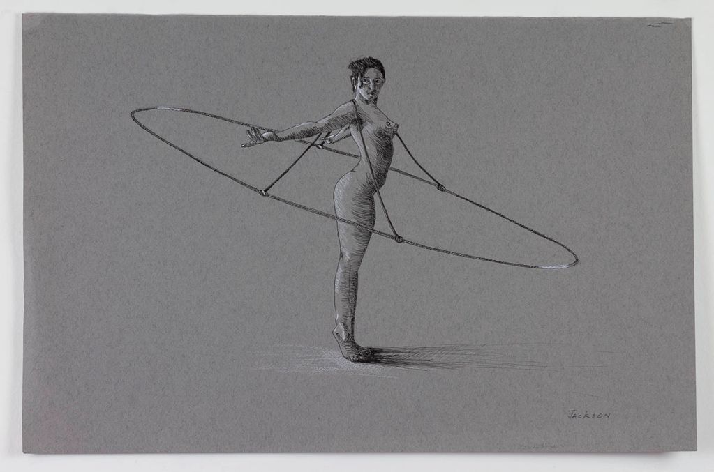 social distancing, ring, nude, pen and ink, fantasy