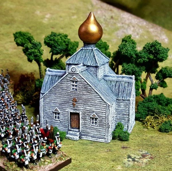 (Ready Painted) 10mm Russian Timber Church
