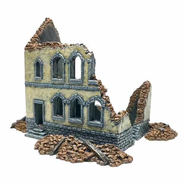 2x 20mm Ruins wargames House or factory Laser cut scenery fow etc WW2 