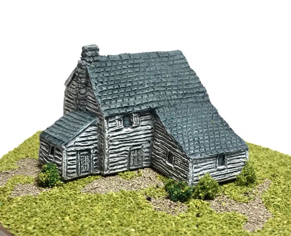 002 (6mm) Clapboard Farmhouse with Annexe (6B002)