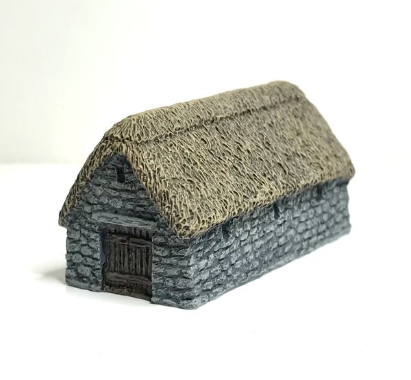 (6mm) READY PAINTED Thatched Stone Barn