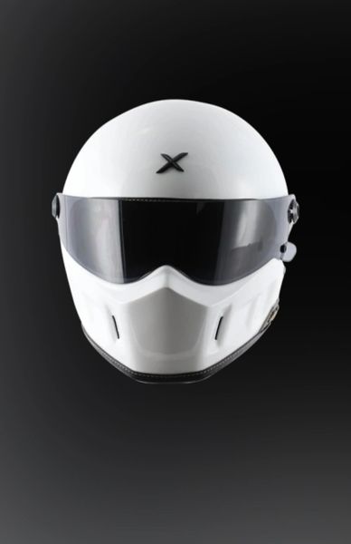 White 2024 retro helmet