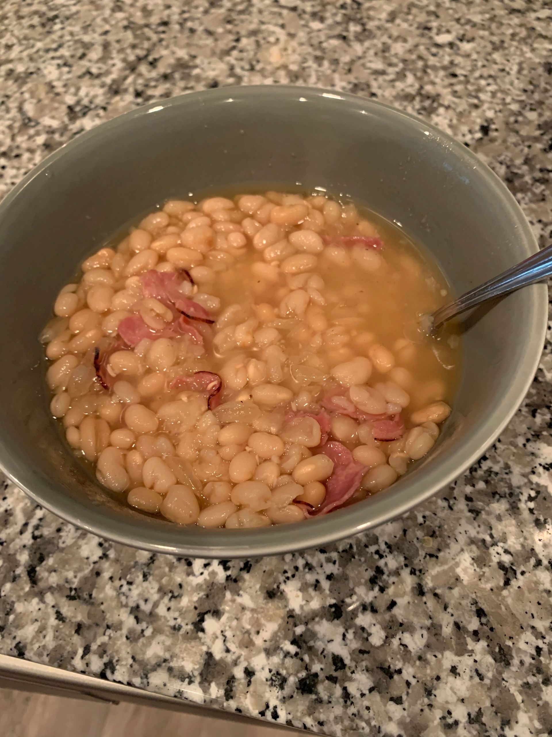 No Soak Instant Pot Navy Beans and Ham