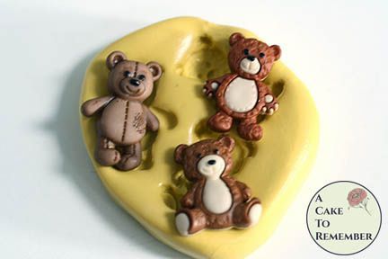 Teddy bear fondant outlet mold