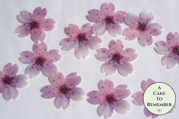 ✿ 24 Edible Rice Paper Cup Cake Topper decorations Rose ✿