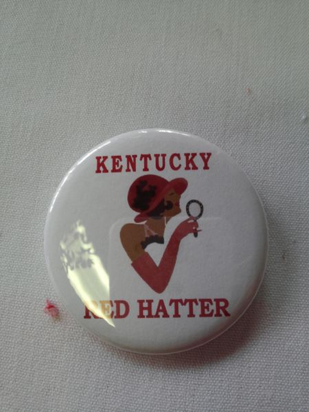 Kentucky Red Hatter Button-B