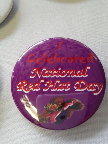 I Celebrated National Red Hat Day Button #2141