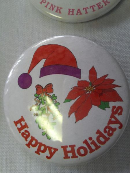 Happy Holidays 1 Button #2156