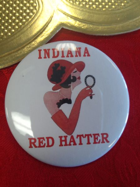 Indiana Red Hat Button #2803