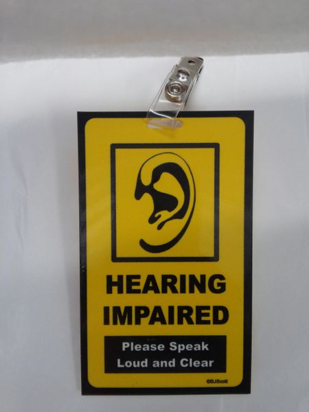 Hearing Impaired Badge #1942