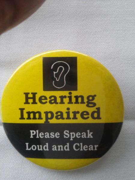 Hearing Impaired Button 1943