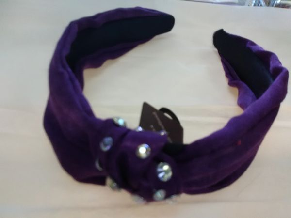 Purple Satin Headband PSHB