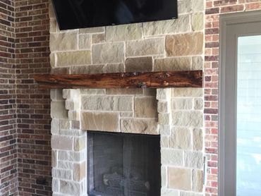 Oak Live Edge Mantle