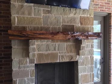 Red Oak Live Edge Mantle