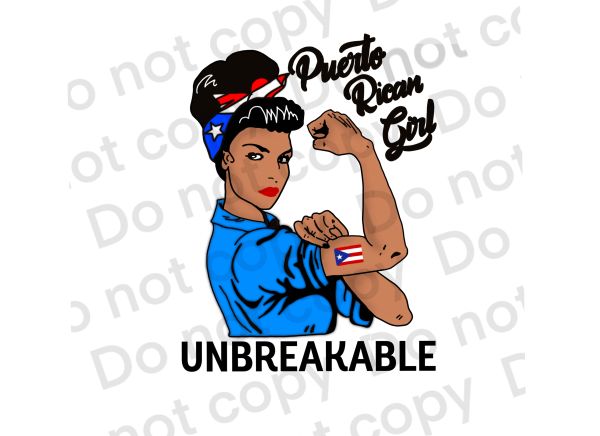 Puerto Rico Girl Unbreakable SUB, Print & Cut Design