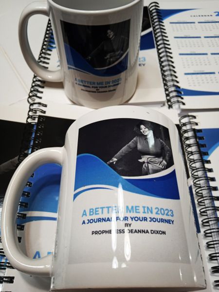 A BETTER ME IN 2023 JOURNAL PACK -CUP- JOURNAL -SMOOTH WRITING INK PEN FOR YOUR JOURNEY - PROPHETESS DEANNA DIXON