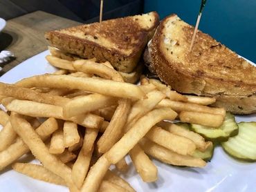 Patty Melt Sandwich & Fries