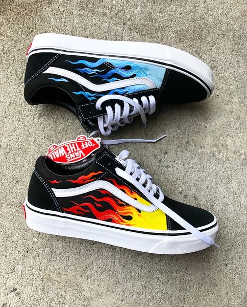 Custom painted vans old skool online