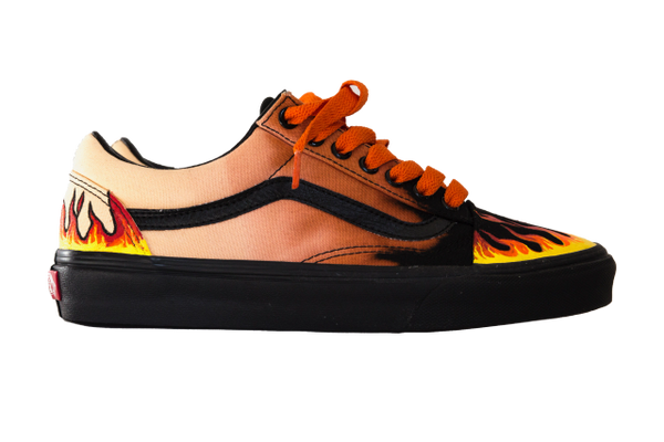 Custom flame cheap vans