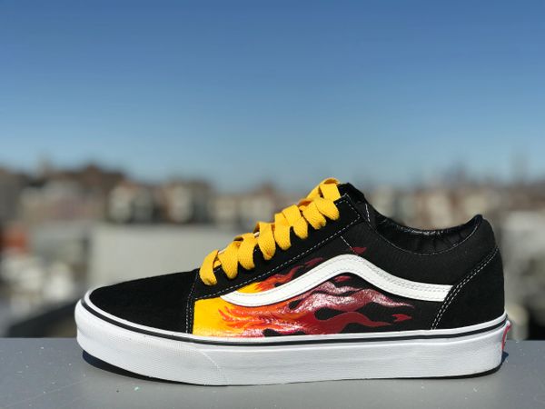 Custom painted cheap vans old skool