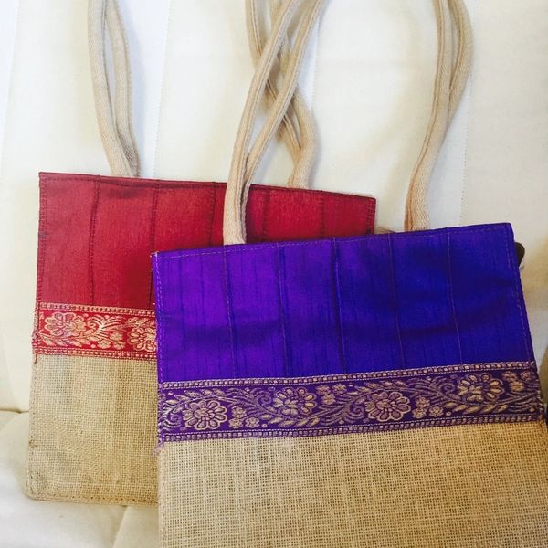 Jute and Silk Handbags
