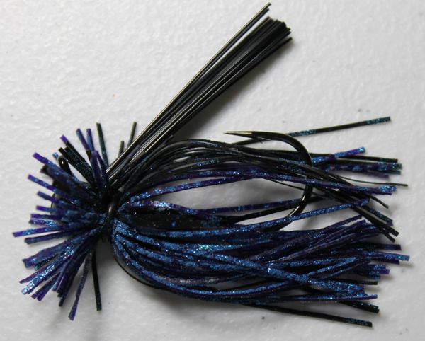 Finesse Jig - Black Purple Blue Flk